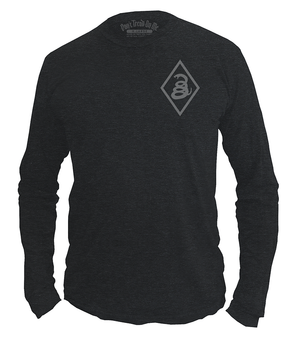 Don't Tread On Me® - Snake Diamond - Longsleeve Shirt, Dark Charcoal