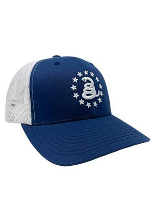 13 Stars Navy and White Mesh Back Hat