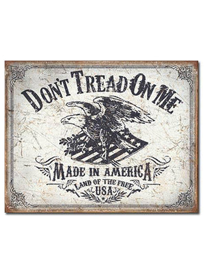 Land Of The Free - 16" x 12.5" - Tin Sign - Don't Tread On Me